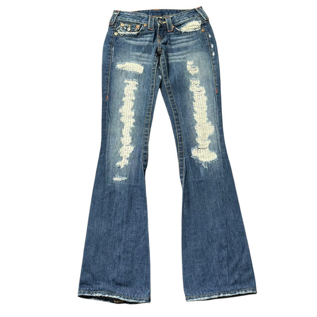 True Religion flared/bootcut low waist women designer jeans(w23)