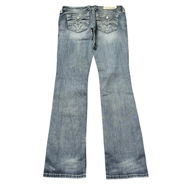 Rock Revival straight leg low waist women designer jeans(w32)