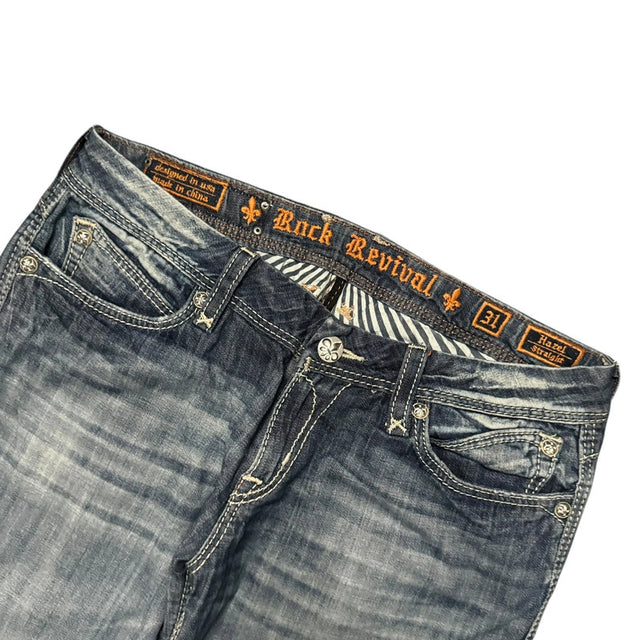 Rock Revival Straight leg low waist women designer jeans(w31)