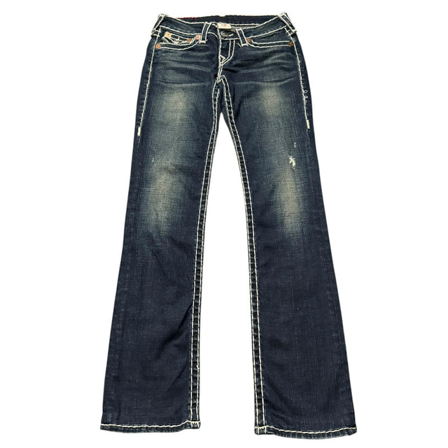 True Religion straight leg low waist women designer jeans(w25)