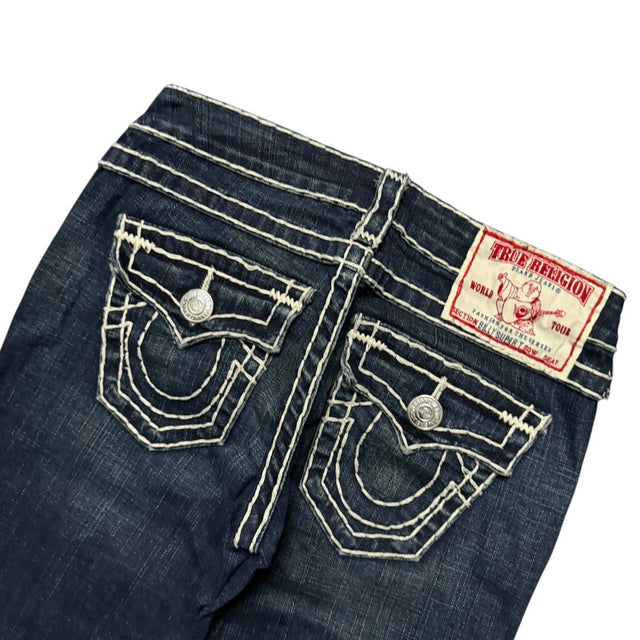 True Religion straight leg low waist women designer jeans(w25)