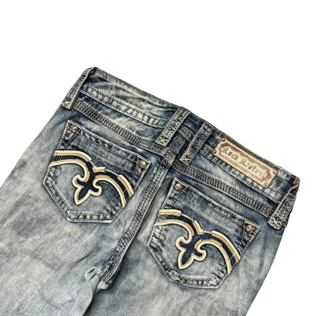 Rock Revival flared/bootcut low waist women designer jeans(w27)