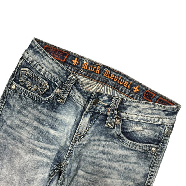 Rock Revival flared/bootcut low waist women designer jeans(w27)