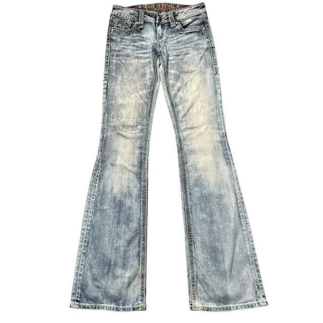 Rock Revival flared/bootcut low waist women designer jeans(w27)