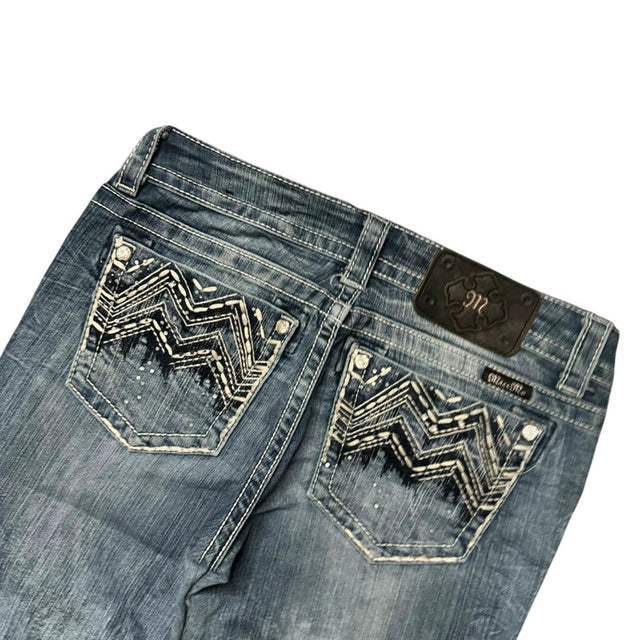 Miss me flared/bootcut low waist women designer jeans(w28)