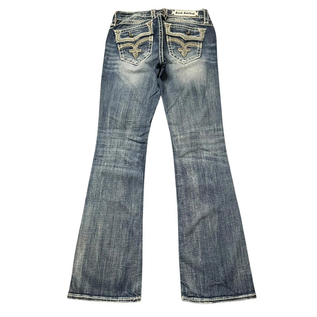 Rock Revival flared/bootcut low waist women designer jeans(w28)