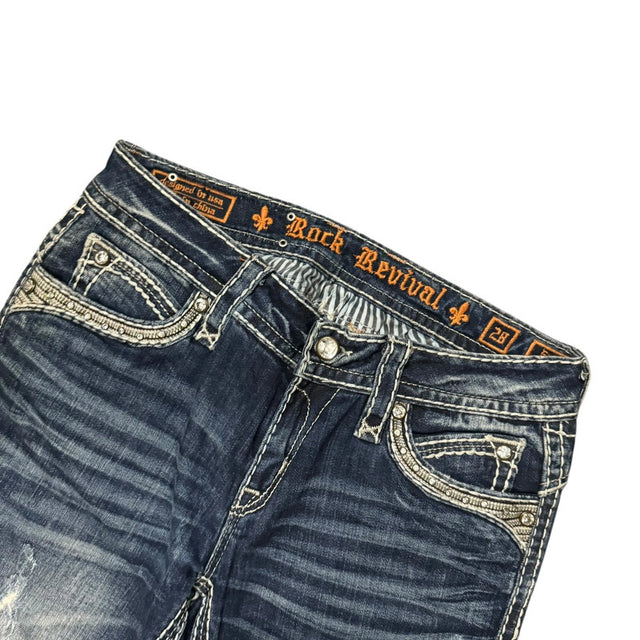 Rock Revival flared/bootcut low waist women designer jeans(w28)