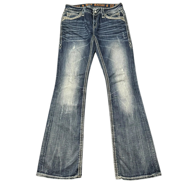 Rock Revival flared/bootcut low waist women designer jeans(w28)