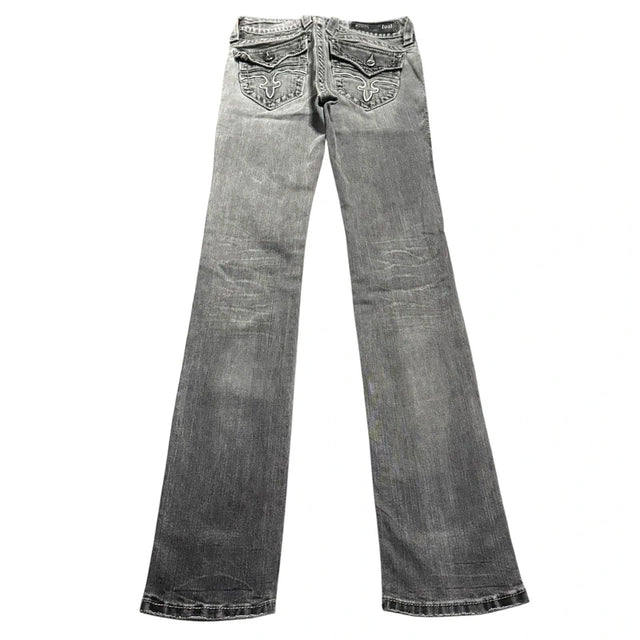 Rock Revival Straight leg low waist women designer jeans(w27)