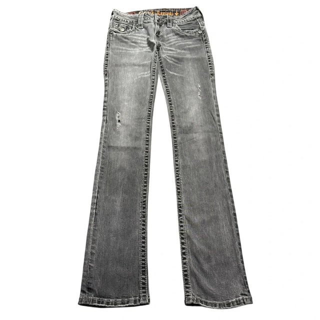 Rock Revival Straight leg low waist women designer jeans(w27)