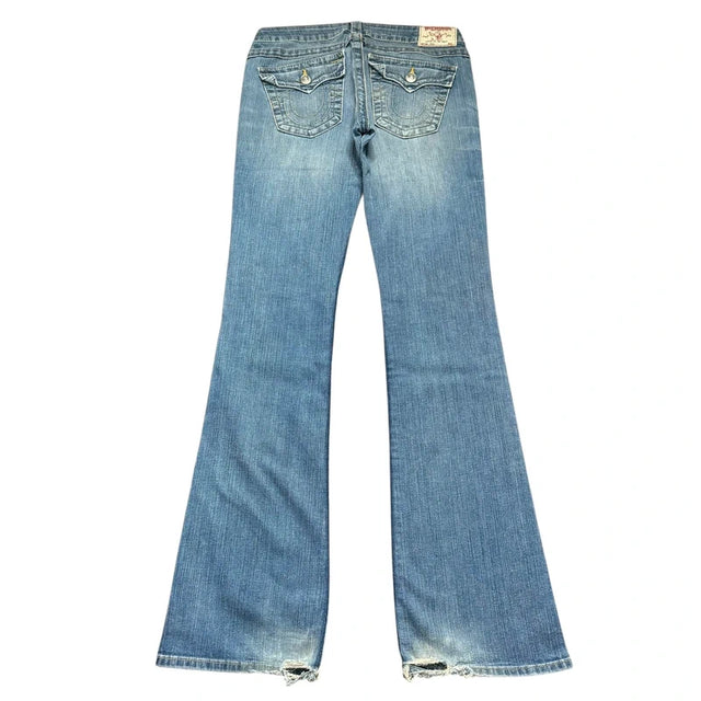 True Religion flared/bootcut low waist women designer jeans (w29)