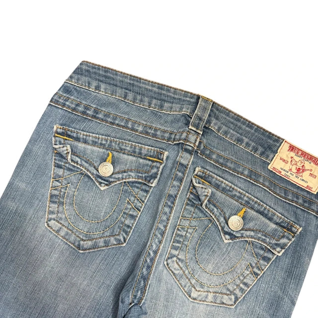 True Religion flared/bootcut low waist women designer jeans (w29)