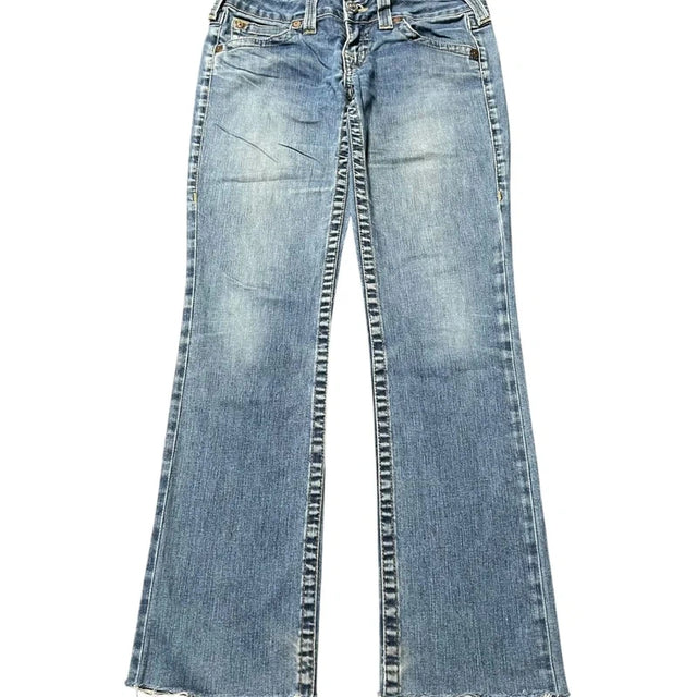 True Religion straight leg low waist women designer jeans(w28)