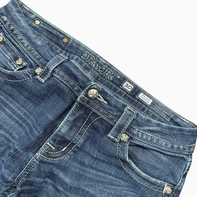 Miss me flared/bootcut mid rise women designer jeans(w30)