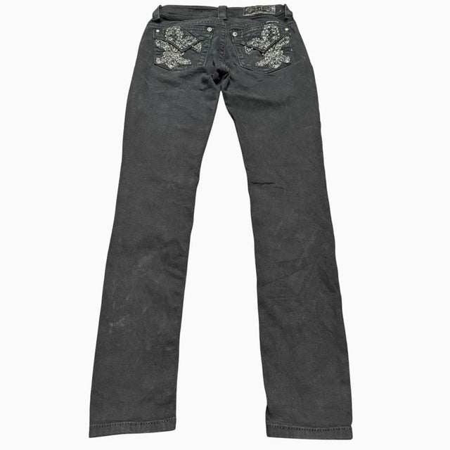 miss me straight/slim stretch designer women jeans (w24)