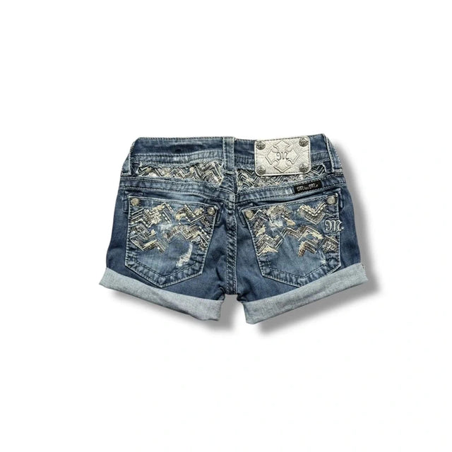 Miss me low waist women designer mini jeans short (w23)