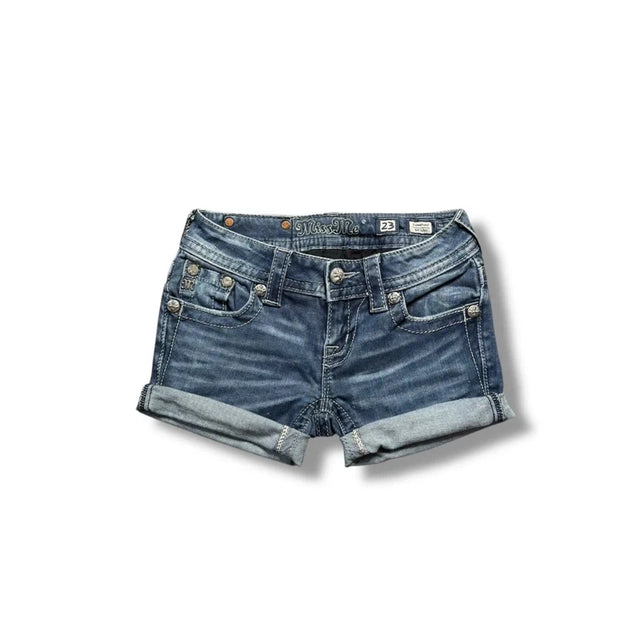 Miss me low waist women designer mini jeans short (w23)