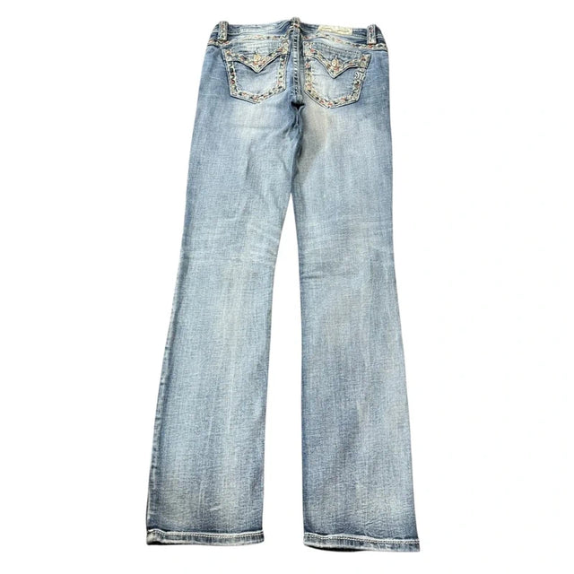 Miss me straight leg mid Rise women designer jeans(w29)