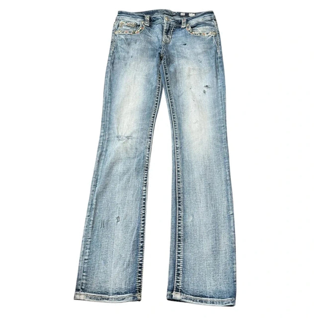 Miss me straight leg mid Rise women designer jeans(w29)