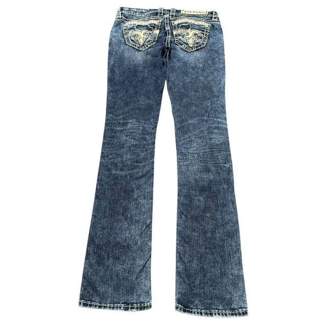 Rock Revival straight leg women designer Jeans(w27)
