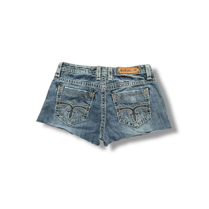 Rock Revival low Rise women designer Jeans Shorts(w30)