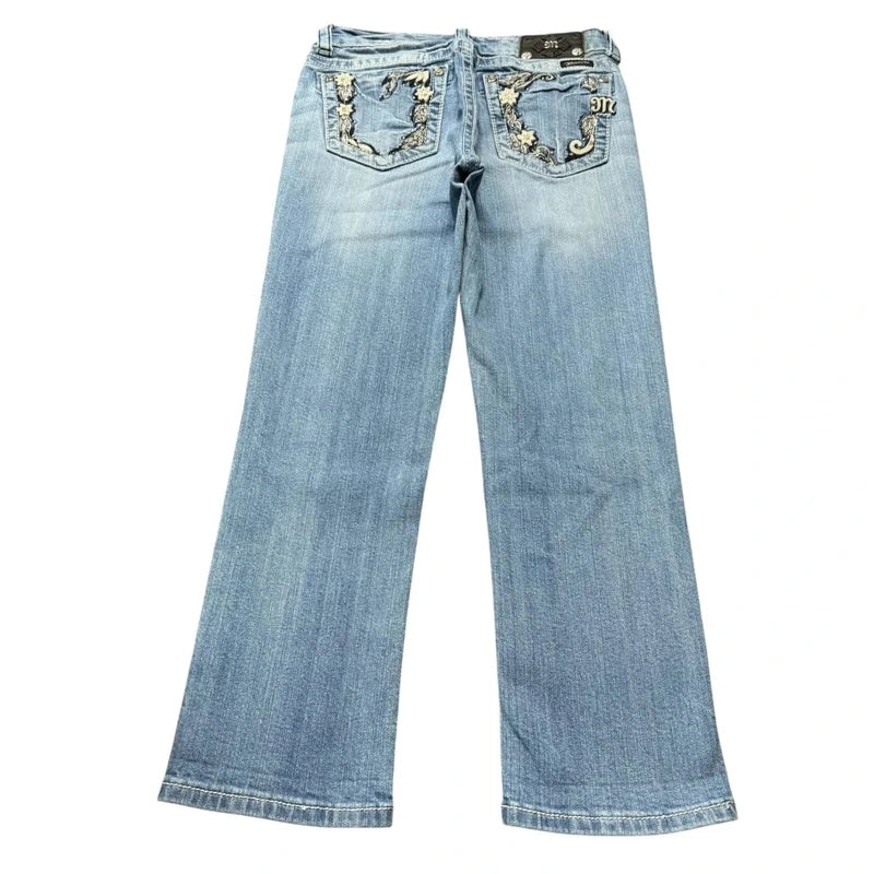 Miss me straight leg low waist women designer jeans(w27)