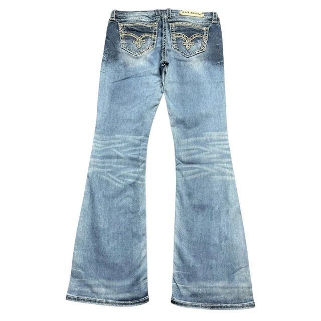 Rock Revival flared/bootcut mid Rise women designer jeans (w30)