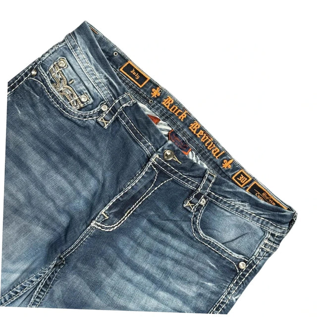 Rock Revival flared/bootcut mid Rise women designer jeans (w30)