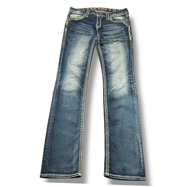 Rock Revival Straight leg low waist women designer jeans(w30)