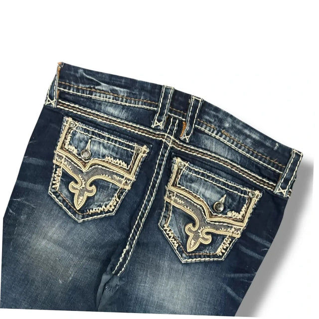 Rock Revival Straight leg low waist women designer jeans(w30)