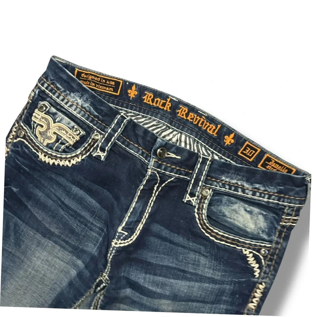 Rock Revival Straight leg low waist women designer jeans(w30)