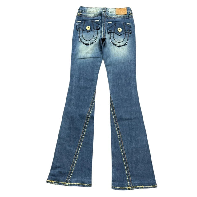 True Religion flared/bootcut low waist women designer jeans(w26)