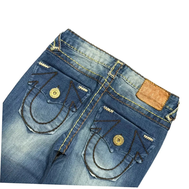 True Religion flared/bootcut low waist women designer jeans(w26)