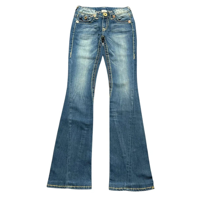 True Religion flared/bootcut low waist women designer jeans(w26)