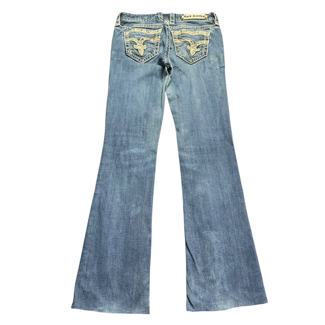 Rock Revival Boot low waist women designer Y2K jeans(w26)