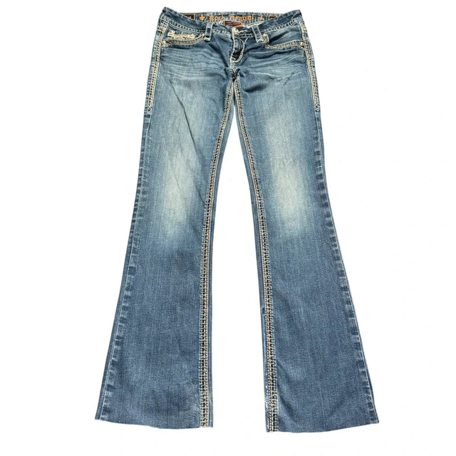 Rock Revival Boot low waist women designer Y2K jeans(w26)