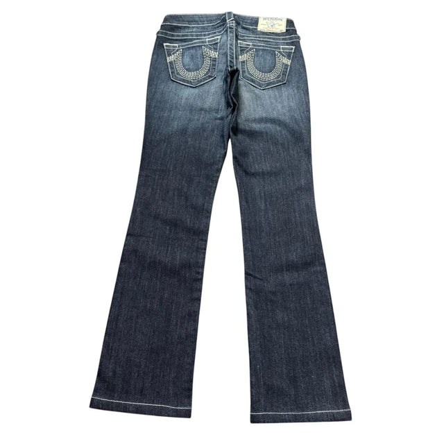 True Religion straight leg low waist women designer jeans(w24)