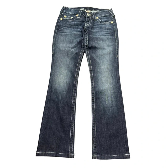 True Religion straight leg low waist women designer jeans(w24)