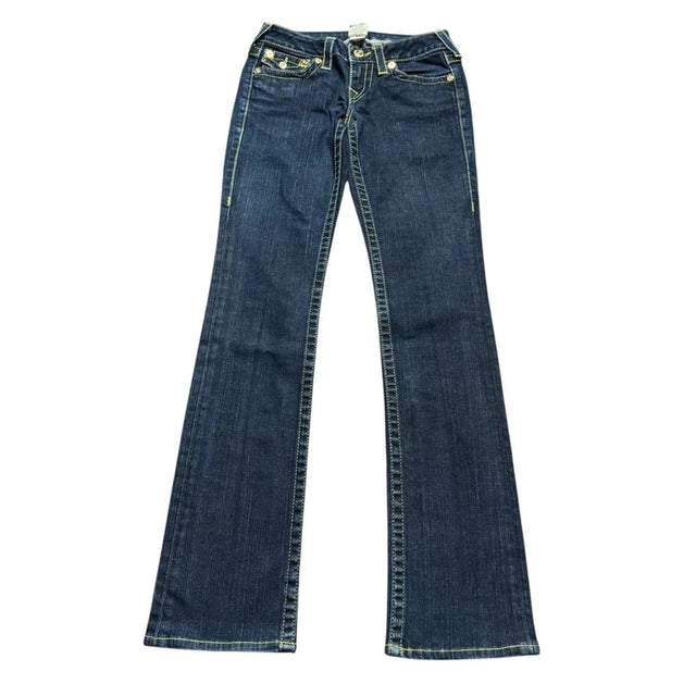 True Religion straight leg low waist women designer jeans(w26)