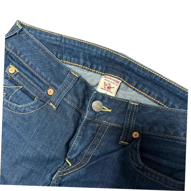 True Religion straight leg low waist womens designer Jeans (w32)