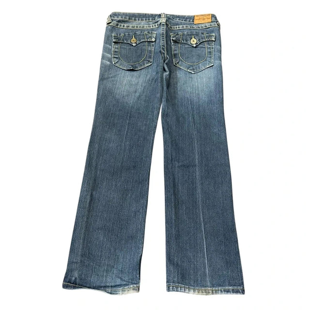 True Religion Limited Edition straight leg unisex designer jeans(w32)