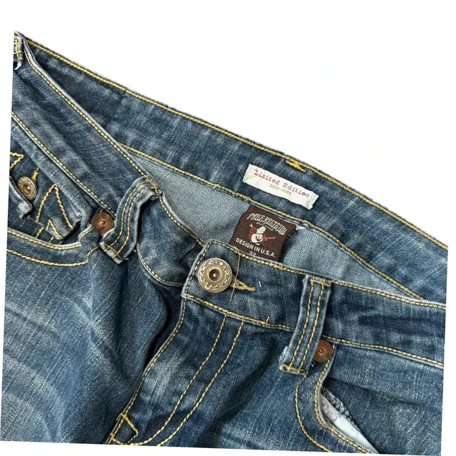 True Religion Limited Edition straight leg unisex designer jeans(w32)