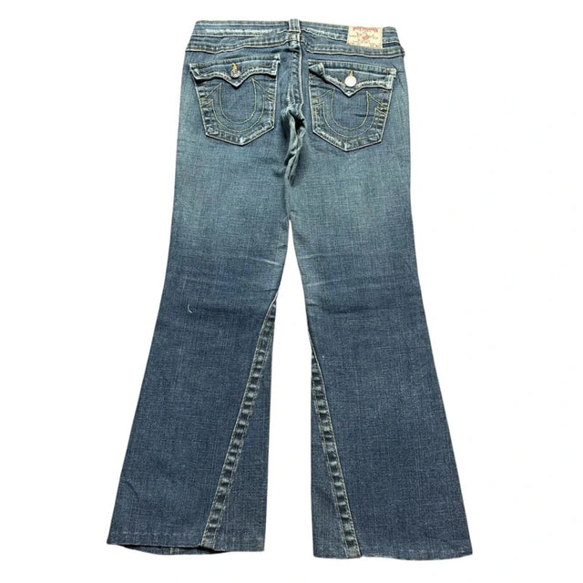True Religion flared/bootcut low waist women designer jeans(w30)