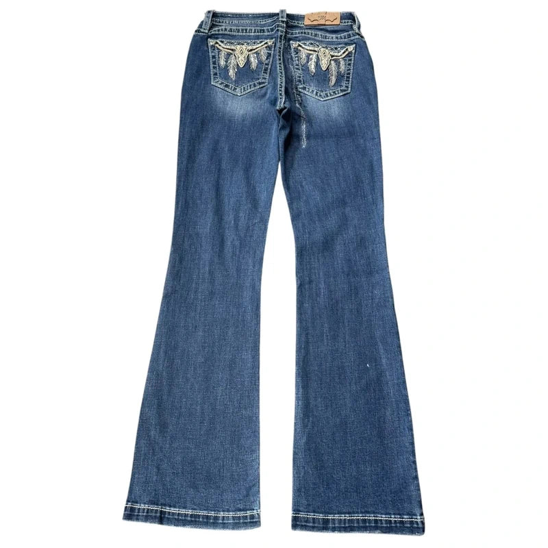 Miss me flared/bootcut low waist women designer jeans(w28)