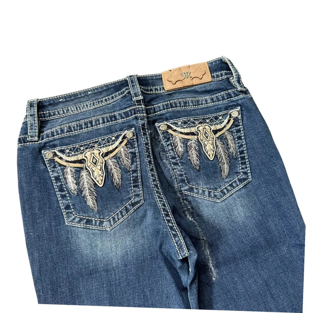 Miss me flared/bootcut low waist women designer jeans(w28)