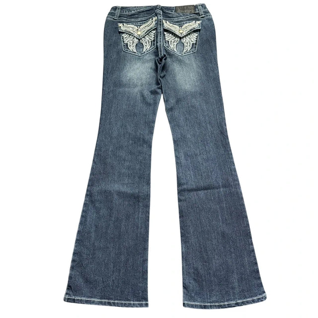 Miss me Style low waist flared/bootcut low waist women designer Jeans(w28)