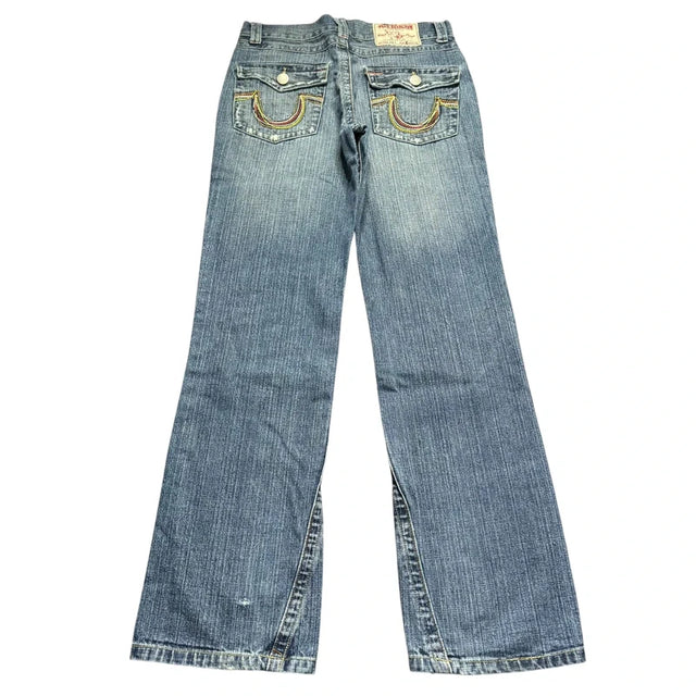 True Religion baggy/straight leg unisex designer Jeans(w30)