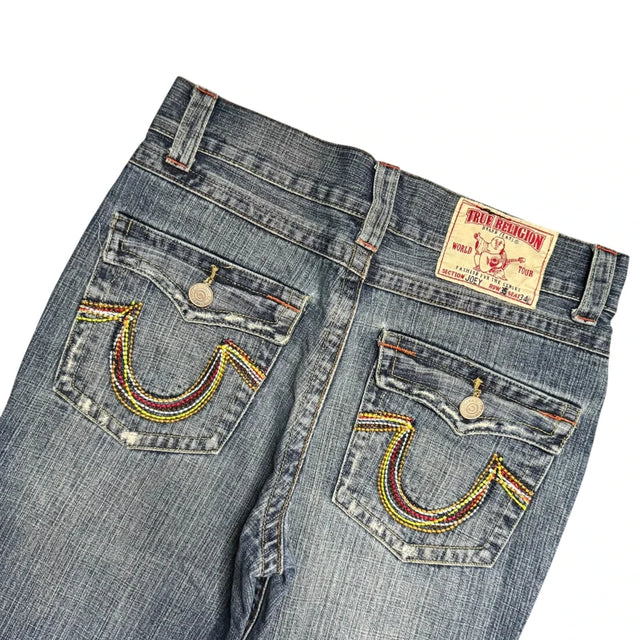 True Religion baggy/straight leg unisex designer Jeans(w30)