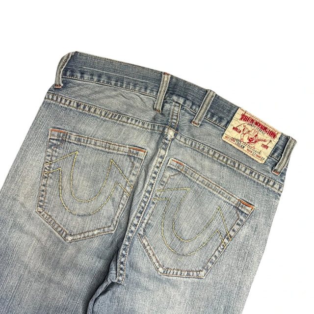 True Religion straight leg unisex designer Jeans(w31)