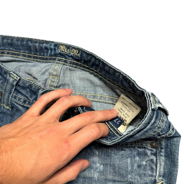 Miss me straight leg low waist women designer Jeans(w27)